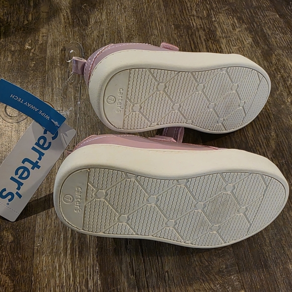 New Carter's Shimmering Light Pink Girls' Sneakers Size 7 Toddler - Picture 2 of 3